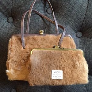 Fur purse and wallet
